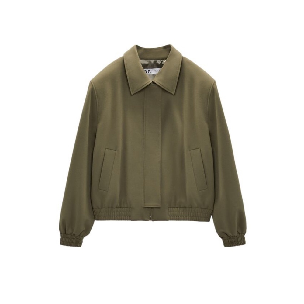 Zara TOPSTITCHED POCKET BOMBER
